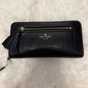 Kate Spade Black Wallet with Tassel